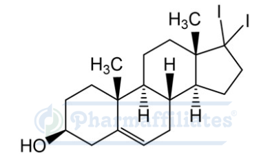 Imagem do Produto Padrão de (3ß)-Androst-5-en-3-ol, 17,17-diiodo - Cas Number: 86770-60-7 - PHARMAFFILIATES Referência: PA 01 0041021