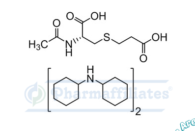 Imagem do Produto Padrão de N-Acetil-S-(2-carboxietil)-L-cisteína bis(diciclohexilamina) Sal - Cas Number: 201666-27-5 - PHARMAFFILIATES Referência: PA 01 17530