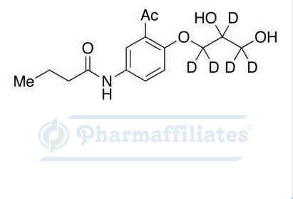Imagem do Produto Padrão de rac Des(isopropilamino) Acebutolol-d5 Diol - Cas Number: 1329835-55-3 - PHARMAFFILIATES Referência: PA STI 088261