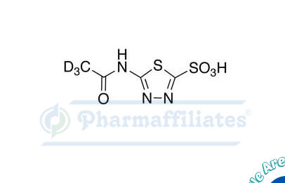 Imagem do Produto Padrão de  Ácido 5-(acetilamino)-1,3,4-tiadiazol-2-sulfônico-d3 - Cas Number: NA - PHARMAFFILIATES Referência: PA STI 002020