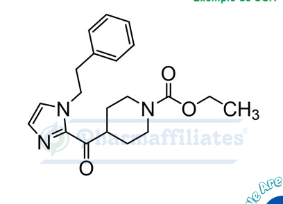 Imagem do Produto Padrão de 4-(1-fenetil-1H-imidazol-2-carbonil)piperidina-1-carboxilato de etilo - Cas Number: 147082-77-7 - PHARMAFFILIATES Referência: PA 01 0351006