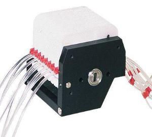 Imagem do Produto Cabeça de bomba de Minicartucho Ismatec® ISM724A para tubulação de 3 paradas, 8 canais, 6 rolosmáx. quociente de vazão: 89 ml/min - MASTERFLEX - MFLX78002-50