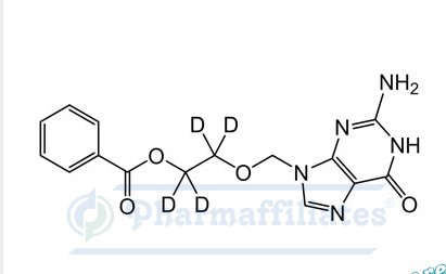 Imagem do Produto Padrão de Benzoato de aciclovir-d4 - Cas Number: NA - PHARMAFFILIATES Referência: PA STI 003910