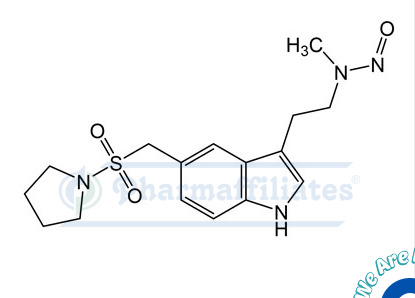 Imagem do Produto Padrão de Amida N-nitrosa N-Metil-N-(2-(5-((pirrolidin-1-ilsulfonil)metil)-1H-indol-3-il)etil)nitrosa - Cas Number: NA - PHARMAFFILIATES Referência: PA 28 0841007