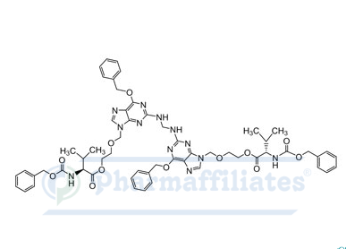 Imagem do Produto Padrão de Bis N-Benziloxicarbonil-6-O-benzil-valaciclovir - Cas Number: 1356350-92-9 - PHARMAFFILIATES Referência: PA 01 20610