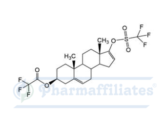 Imagem do Produto Padrão de (3S,10R,13S)-10,13-Dimetil-17-(trifluorometilsulfoniloxi)-2,3,4,7,8,9,10,11,12,13,14,15-dodecahidro-1Hciclopenta[a]fenantreno-3-ilo 2,2,2-trifluoroacetato; - Cas Number: 1802323-89-2 - PHARMAFFILIATES Referência: PA 28 0261000