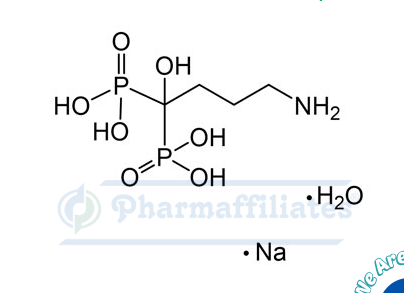 Imagem do Produto Padrão de Alendronato Monossódico Monohidratado - Padrões API - Cas Number: 260055-05-8 - PHARMAFFILIATES Referência: PA 01 3340000