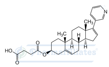 Imagem do Produto Padrão de ácido 4-(((3S,8R,9S,10R,13S,14S)-10,13-Dimetil-17-(piridina-3-il)-2,3,4,7,8,9,10,11,12,13,14,15-dodecahidro-1H-ciclopenta[a]fenantreno-3-il)oxi)-4-oxobutanoico - Cas Number: 1629778-77-3 - PHARMAFFILIATES Referência: PA 28 0261010