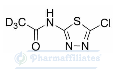 Imagem do Produto Padrão de N-(5-cloro-1,3,4-tiadiazol-2-il)acetamida-d3 - Cas Number: NA - PHARMAFFILIATES Referência: PA STI 020780