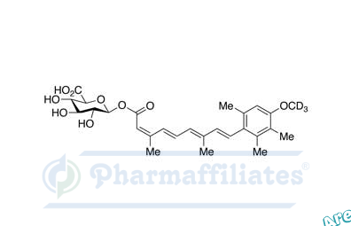 Imagem do Produto Padrão de 13-cis Acitretina-d3 O-β-D-Glucuronídeo - Cas Number: NA - PHARMAFFILIATES Referência: PA STI 003810