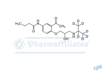 Imagem do Produto Padrão de (±)-Acebutolol-d7 (iso-propil-d7) -  Cas Number: 2701782-36-5 - PHARMAFFILIATES Referência: PA STI 088302