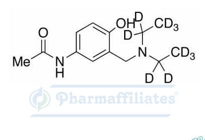 Imagem do Produto Padrão de 3-Dietilamino Paracetamol-d10 - Cas Number: 1794789-22-2 - PHARMAFFILIATES Referência: PA STI 031140