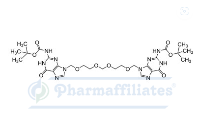 Imagem do Produto Padrão de Di-terc-butilo ((2,5,7,10-tetraoxaundecano-1,11-diil)bis(6-oxo-6,9-diidro-1H-purina-9,2-diil))dicarbamato - Cas Number: NA - PHARMAFFILIATES Referência: PAI 01 002413
