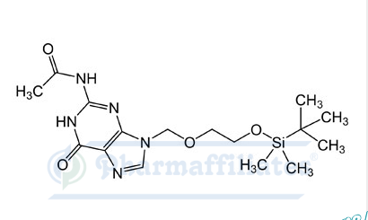 Imagem do Produto Padrão de N-(9-((2-((terc-butildimetilsilil)oxi)etoxi)metil)-6-oxo-6,9-diidro-1H-purina-2-il)acetamida - Cas Number: 139767-69-4 - PHARMAFFILIATES Referência: PAI 01 002419