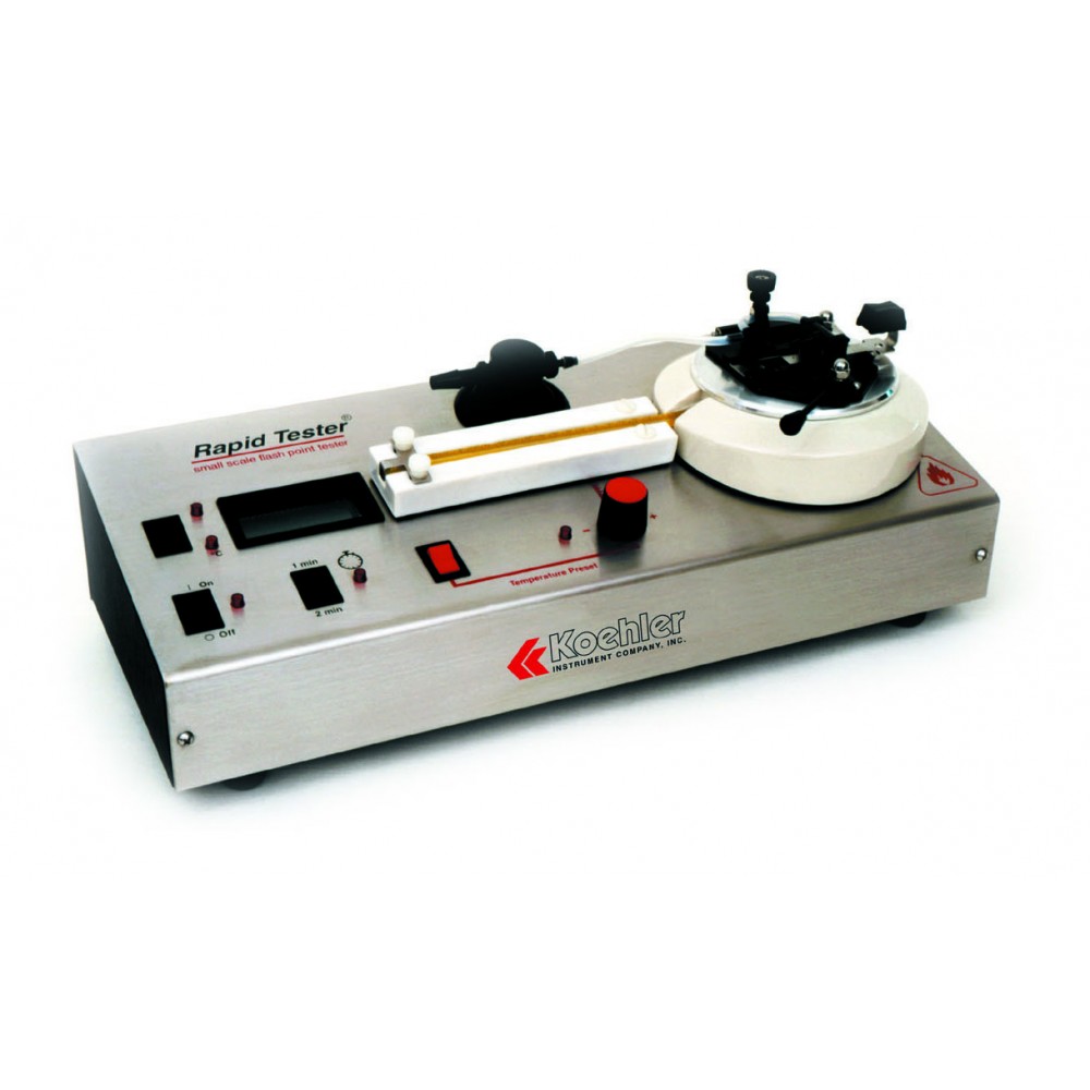 Imagem do Produto Testador de Ponto de Fulgor Rápido, Copo Fechado em aço inoxidável - Modelo K16502 - KOEHLER INSTRUMENT - 115V 60Hz - ASTM D3278, D3828