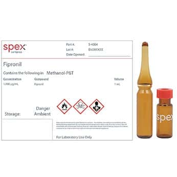 Imagem do Produto Padrão MRC de Fipronil Orgânico, 1.000 µg/mL em Metanol-P&T; 1 mL - S-404 - SPEX