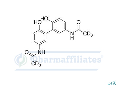 Imagem do Produto Padrão de Dímero de paracetamol-d6 - Cas Number: 1794817-30-3 - PHARMAFFILIATES Referência: PA STI 001490