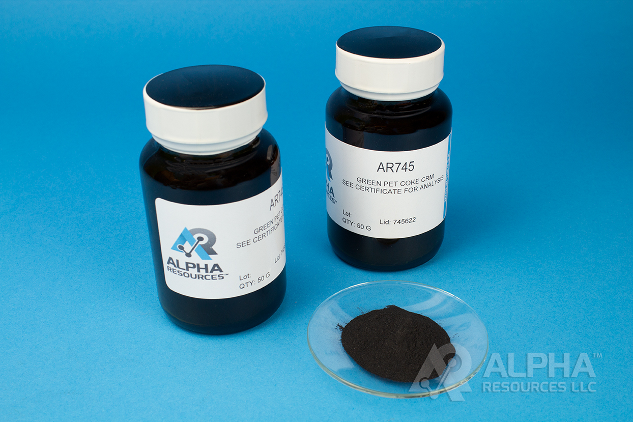 Imagem do Produto Padrão MRC de coque verde de petróleo, frasco com 50g - ALPHA RESOURCES - AR745