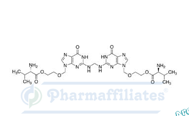 Imagem do Produto Padrão de Bis Valaciclovir - Cas Number: 1356019-51-6 - PHARMAFFILIATES Referência: PA 01 20620