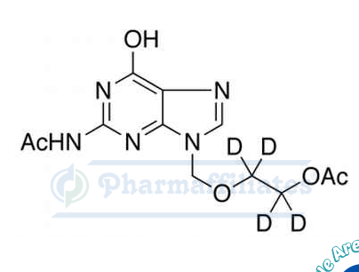 Imagem do Produto Padrão de Aciclovir-d4 N,O-Diacetato - Cas Number: 1189728-07-1 - PHARMAFFILIATES Referência: PA STI 001960