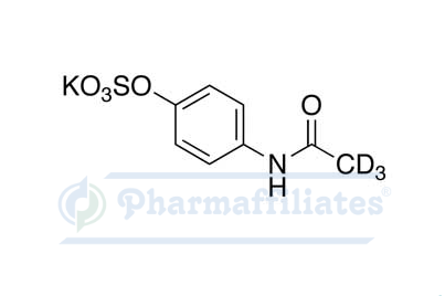 Imagem do Produto Padrão de 4-Acetaminofeno-d3 Sulfato de Potássio Sal - Cas Number: 1188263-45-7 - PHARMAFFILIATES Referência: PA STI 001480