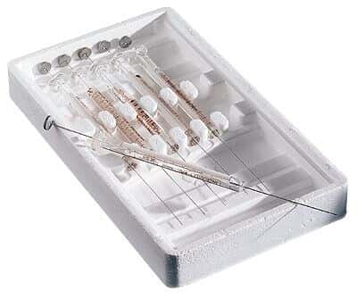 Imagem do Produto Seringa de baixo volume de microlitros, vidro, 10 µL, agulha cimentada, calibre 26s, ponta chanfrada; Pacote com 06 unidades - Hamilton - 80366