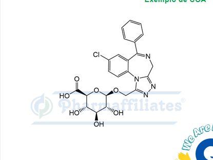 Imagem do Produto Padrão de 1-Hidroxi Alprazolam β-D-Glucuronídeo - Cas Number: 144964-58-9 - PHARMAFFILIATES Referência: PA 01 0401001