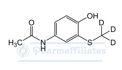 Imagem do Produto Padrãode S-metil-d3-tioacecetamol - Cas Number: 1215669-56-9 - PHARMAFFILIATES Referência: PA STI 064420