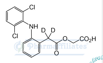 Imagem do Produto Padrão de Aceclofenaco-D2 - Cas Number: NA - PHARMAFFILIATES Referência: PA STI 001140