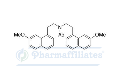 Imagem do Produto Padrão de Acetamida de dímero de agomelatina - Cas Number: 1385018-58-5 - PHARMAFFILIATES Referência: PA 01 31510