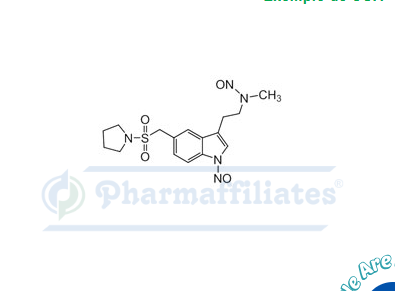 Imagem do Produto Padrão de N-metil-N-(2-(1-nitroso-5-((pirrolidin-1-ilsulfonil)metil)-1H-indol-3-il)etil)amida nitrosa - Cas Number: NA - PHARMAFFILIATES Referência: PA 28 0841000