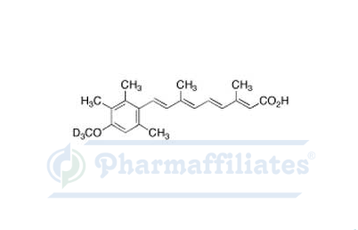 Imagem do Produto Padrão de Acitretina-d3 totalmente trans - Cas Number: 1185241-03-5 - PHARMAFFILIATES Referência: PA STI 003770
